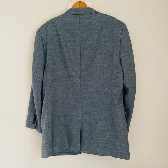 Jos. A Bank Signature Collection Wool Silk 3 Button Blazer 40R Blue - Picture 6 of 9